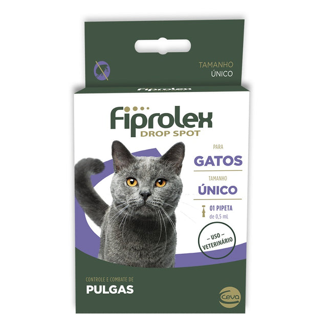 Fiprolex Drop Spot Gatos 0,5 mL – Antipulgas e Carrapatos