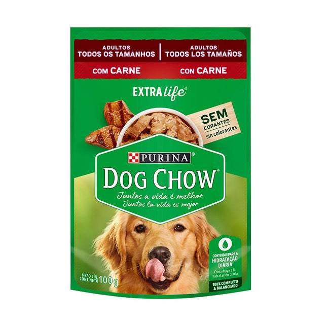 Dog Chow Sachê ExtraLife Carne Cães Adultos – 100g
