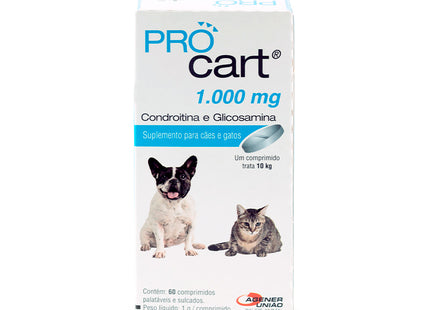Procart Suplemento Alimentar 1000mg para Cães e Gatos