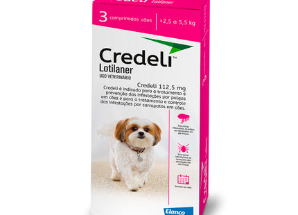 Credeli 112,5 mg – Antiparasitário Oral para Cães de 2,5‑5,5 kg