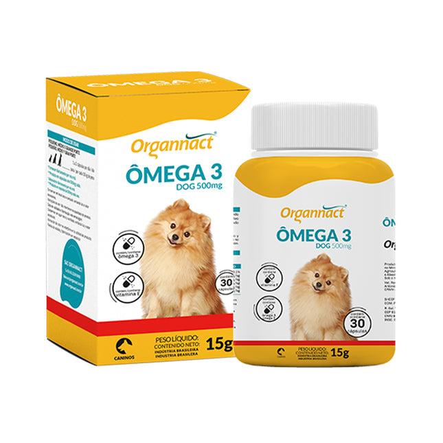 Organnact Ômega 3 Dog 500 mg – Suplemento para Cães