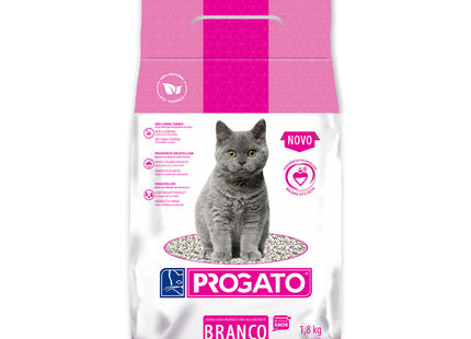 Areia Higiênica Progato Branco Perfumada – 1,8 kg