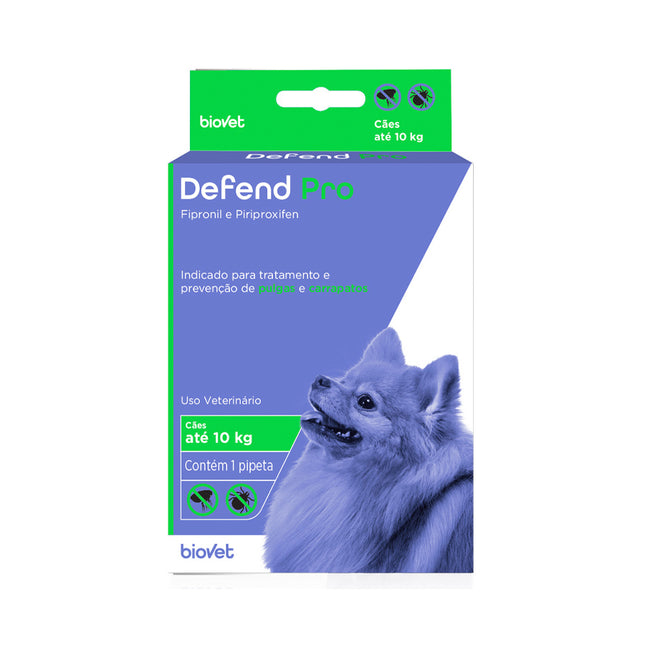 Antipulgas e Carrapatos Defend Pro Biovet – Cães até 10 kg – 1 pipeta (0,67 ml)