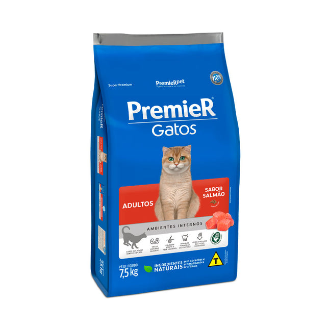 Premier Gatos Adultos – Ambientes Internos Salmão