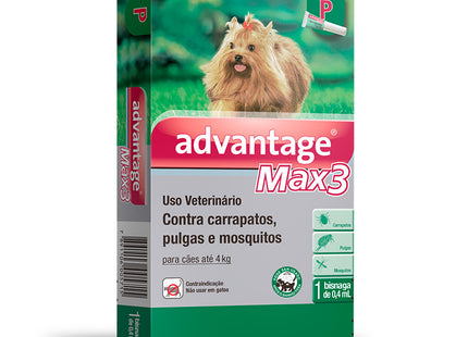 Advantage Max3 0,4 ml (cães até 4 kg) – pipeta única
