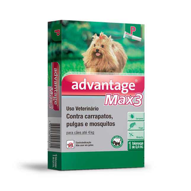 Advantage Max3 0,4 ml (cães até 4 kg) – pipeta única