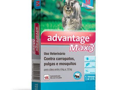 Advantage Max3 1,0 ml (cães de 4 a 10 kg) – pipeta única