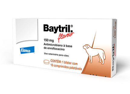 Baytril Flavour 150 mg – Comprimidos para Cães e Gatos (10 unidades)