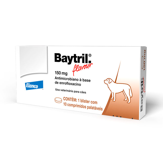 Baytril Flavour 150 mg – Comprimidos para Cães e Gatos (10 unidades)