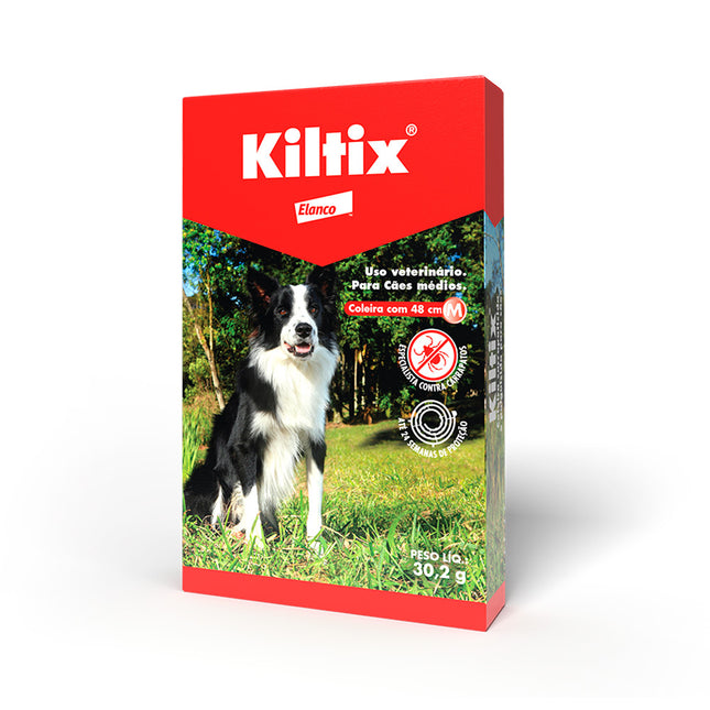 Coleira Antiparasitária Kiltix para Cães Média 48 cm