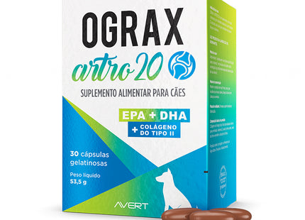 Ograx Artro 20 – Suplemento Articular para Cães – 30 Cápsulas