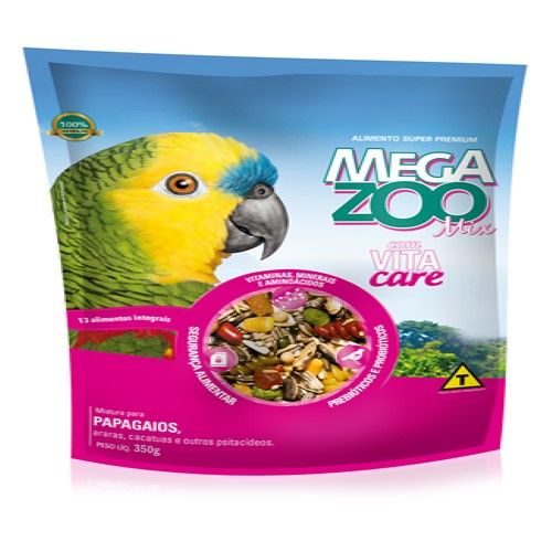 Ração Seca Mega Zoo Mix para Papagaios