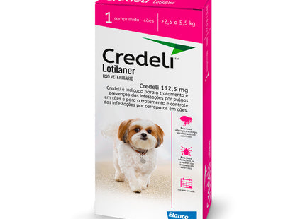 Credeli 112,5 mg – Antiparasitário Oral para Cães de 2,5‑5,5 kg