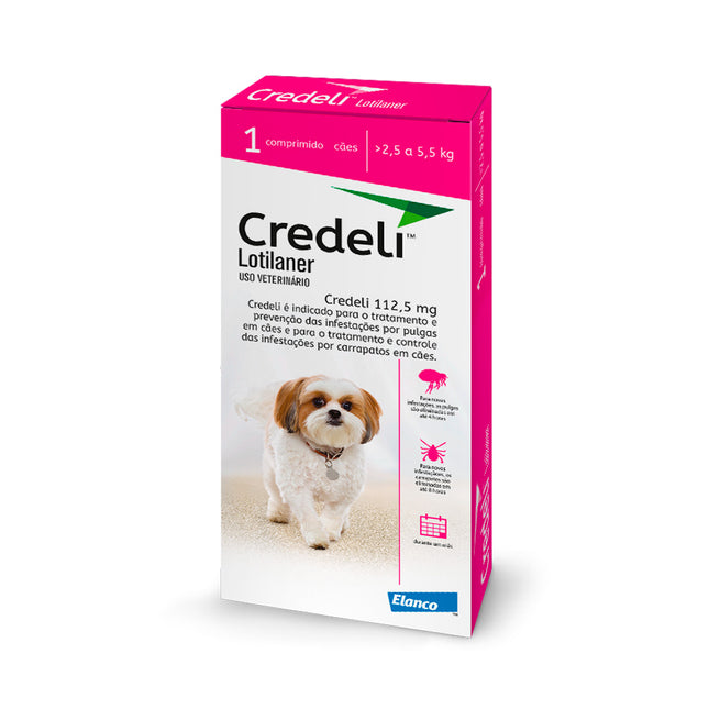 Credeli 112,5 mg – Antiparasitário Oral para Cães de 2,5‑5,5 kg