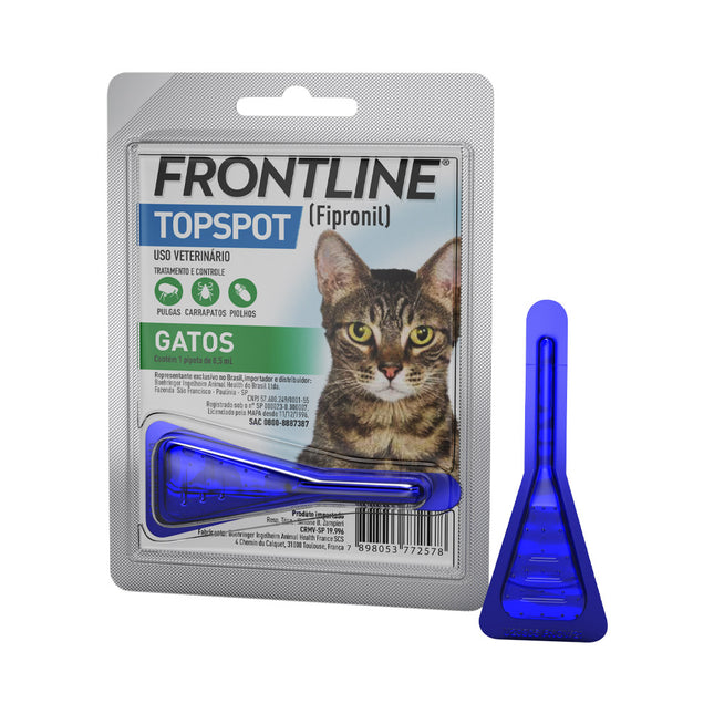 Frontline TopSpot Gatos 0,5 mL — Antipulgas e Carrapatos Felino