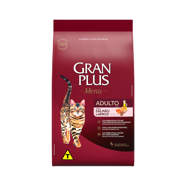 Ração GranPlus Menu Gatos Adultos — Salmão & Arroz