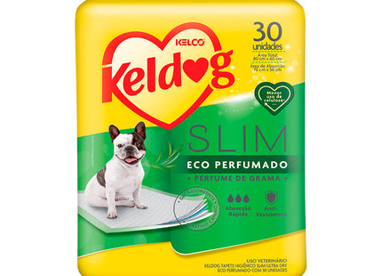 Tapete Higiênico Keldog Slim Ultra Dry Eco Perfumado 80 cm x 60 cm (30 un)
