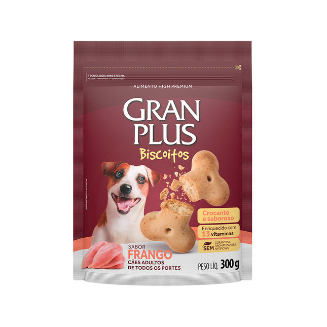 Biscoito GranPlus para Cães Adultos 300 g – Sabores