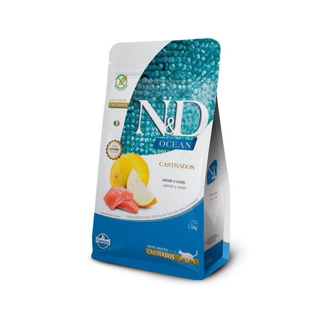 Ração N&D Ocean Feline Adult Castrado Salmão