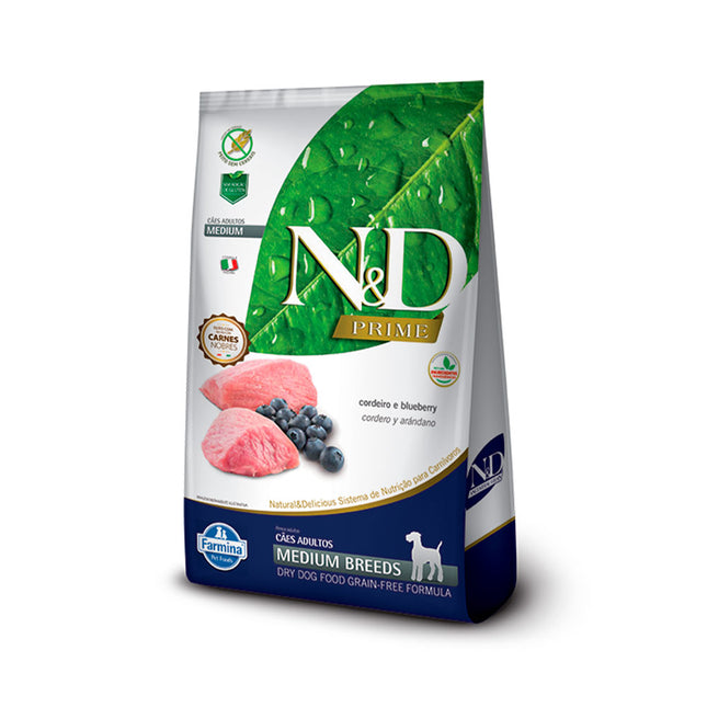 N&D Prime Canine Adult Cordeiro & Blueberry Medium
