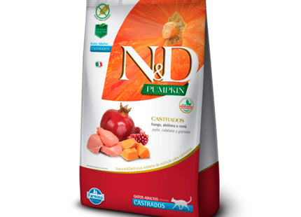 Ração N&D Pumpkin Feline Adult Castrado Frango