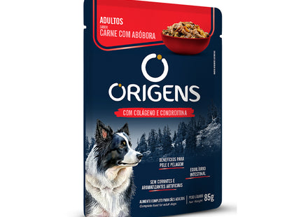Origens Sachê Cães Adultos Carne com Abóbora 85 g