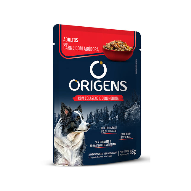 Origens Sachê Cães Adultos Carne com Abóbora 85 g