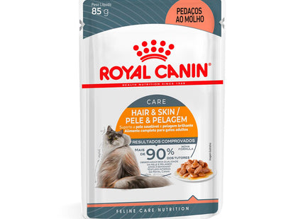 Royal Canin Hair & Skin Wet 85 g – Ração Úmida para Gatos Adultos