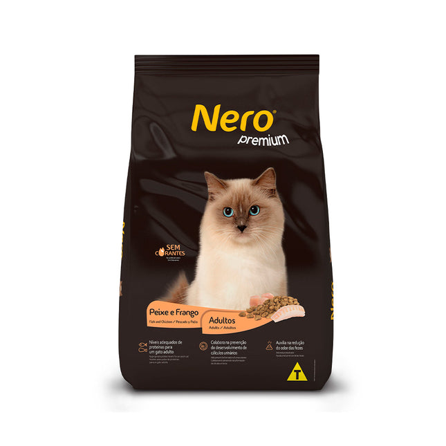 Nero Cat Premium — Ração Seca para Gatos Adultos Peixe & Frango 20 kg