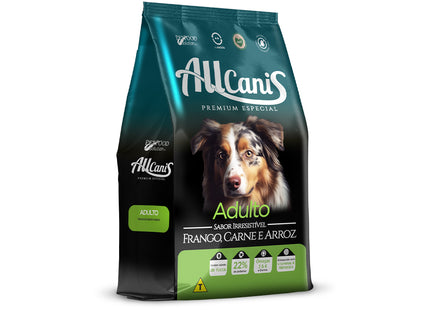 Ração Allcanis Adulto Premium Frango, Carne e Arroz – 15 kg