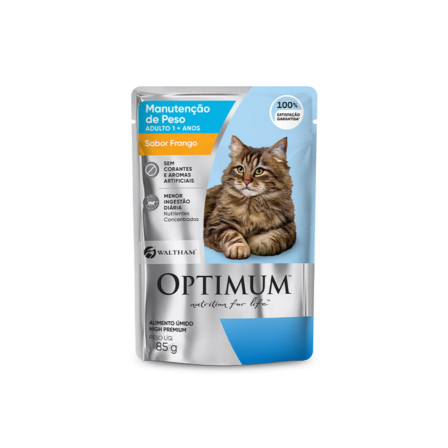 Ração Úmida Optimum Frango Gato Adulto Manutenção Peso 85 g