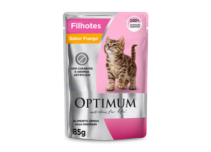 Ração Úmida Optimum Frango Gato Filhote 85g