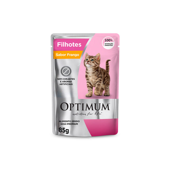 Ração Úmida Optimum Frango Gato Filhote 85g