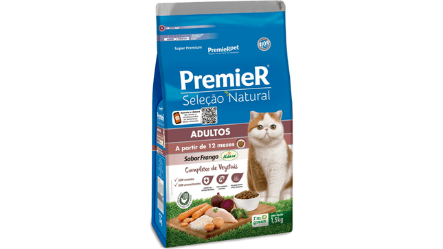 Ração Seca Premier Seleção Natural para Gatos Adultos