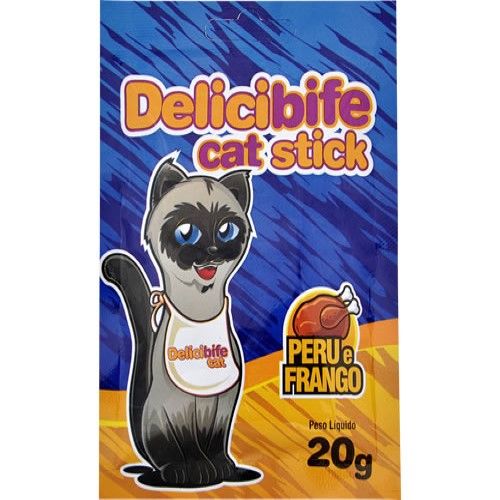 Petisco Agrovet Bifinho Peru e Frango para Gatos