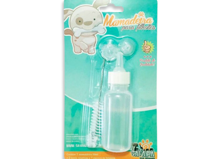 Kit Mamadeira Savana com 3 Bicos e Limpador – 50 ml