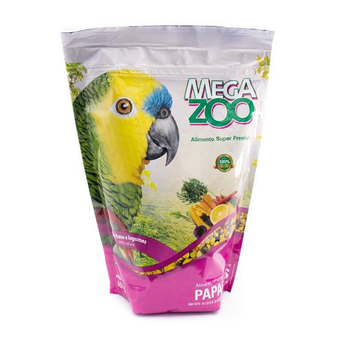 Ração Seca Mega Zoo Frutas para Papagaios