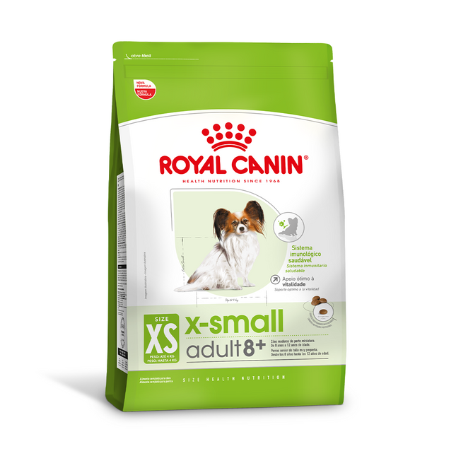 Royal Canin X‑Small Adult 8+ – Ração Seca para Cães Adultos/Idosos de Raças Muito Pequenas