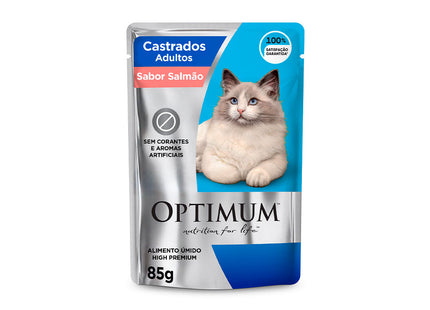 Ração Úmida Optimum Sachê para Gatos Adultos Castrados
