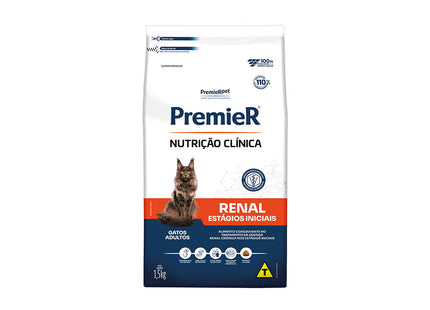 PremieR Nutrição Clínica Renal Gatos Adultos Estágios Iniciais