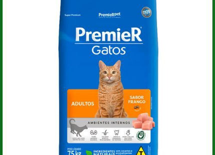 Ração Seca Premier Ambiente Interno Frango para Gatos Adultos