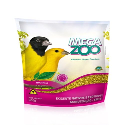 Ração Seca Mega Zoo para Pássaros Nativos e Exóticos