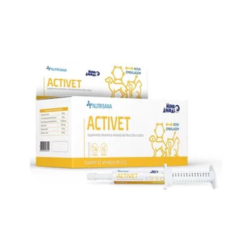 Suplemento Vitamínico Mundo Animal Nutrisana Activet 14g para Cães e Gatos