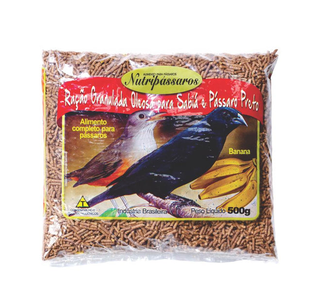 Ração Seca Eburneo para Pássaros Sabiá e Pássaro Preto