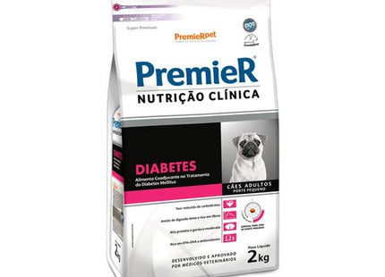 Ração Seca Medicamentosa Premier Nutrição Clínica Diabetes para Cachorros de Porte Pequeno