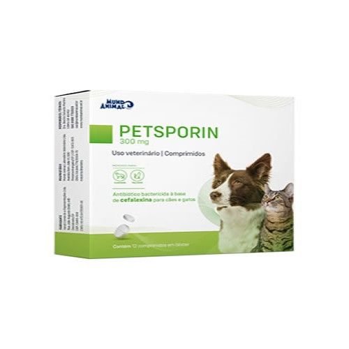 Antibiótico Inove Petsporin 300mg para Cães e Gatos