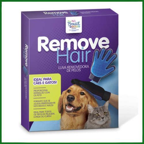 Escova The Pets Brasil Luva Removedora Remove Hair para Cães e Gatos