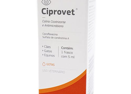 Produto Oftálmico Ciprovet Colirio 5ml para Cães e Gatos