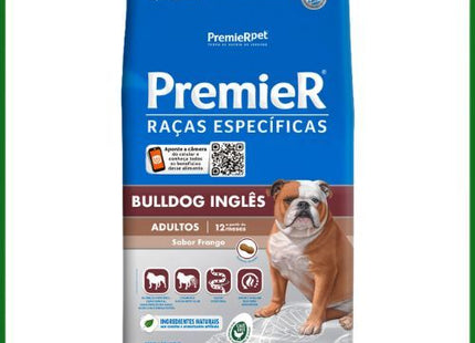 Ração Seca Premier para Cachorros Adultos da Raça Bulldog