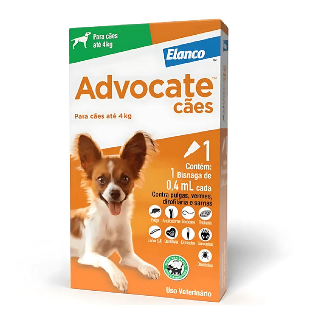 Advocate Cães 0,4 mL (até 4 kg)